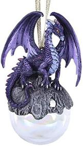 img 3 attached to Hoarfrost Purple Checkmate Dragon Ornament: Exquisite Christmas Tree Holiday Décor by Ruth Thompson - Perfect Gift and Decoration