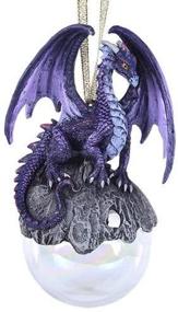 img 2 attached to Hoarfrost Purple Checkmate Dragon Ornament: Exquisite Christmas Tree Holiday Décor by Ruth Thompson - Perfect Gift and Decoration