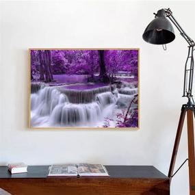 img 2 attached to 💎 Stunning 5D Diamond Painting Kit: Purple Waterfall - DIY Craft for Home Decor - Full Drill Rhinestone Arts - 12x16inch