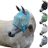 🐴 enhanced horse fly mask: derby originals uv-blocker with reflective safety, ears, and nose fringe logo