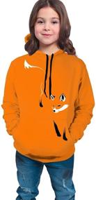img 2 attached to NiuKom Orange Hoodies Sweatshirt Pullover