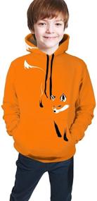 img 4 attached to NiuKom Orange Hoodies Sweatshirt Pullover
