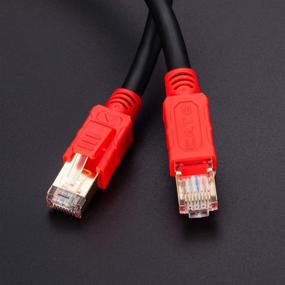 img 1 attached to 🔌 150 футов кабеля Ethernet Cat8 от MofaHz - наружный сетевой кабель LAN, 26AWG высокоскоростной гигабит, 40Gbps, 2000МГц, профессиональный премиум SFTP интернет-кабель совместим с Cat7/Cat6/Cat5.