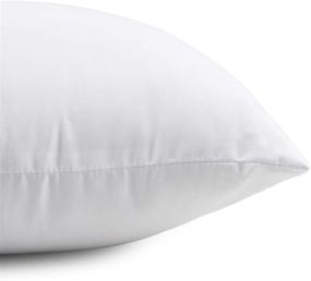 img 3 attached to 🌼 Set of 4 EVERMARKET Square Sham Stuffer Hypo-Allergenic Poly Throw Pillow Form Insert - White, 18x18 Inch