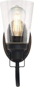 img 2 attached to 🏮 Enhance Your Décor with the Westinghouse Lighting 6574500 Ashton Indoor Wall Fixture - Elegant Oil Rubbed Bronze Finish, Highlights, and Clear Seeded Glass