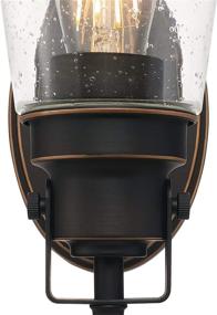 img 3 attached to 🏮 Enhance Your Décor with the Westinghouse Lighting 6574500 Ashton Indoor Wall Fixture - Elegant Oil Rubbed Bronze Finish, Highlights, and Clear Seeded Glass