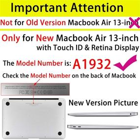 img 3 attached to Sykiila For 2020 2019 MacBook Air 13 Inch Case New Model A2179 A1932 With Touch ID &Amp