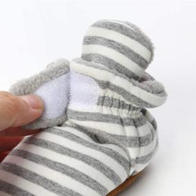 img 3 attached to 👶 Winter Warm Cozy Booties: LUWU Unisex Baby Shoes with Grippers Bottom