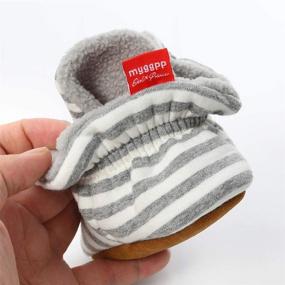 img 2 attached to 👶 Winter Warm Cozy Booties: LUWU Unisex Baby Shoes with Grippers Bottom