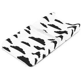img 3 attached to 👶 Premium Baby Changing Pad Covers 4 Pack – Gender-Neutral Pure Cotton Changing Pad Cover Set – Easy-to-Clean Black and White Diaper Changing Pad Cover Sheets