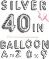 rose&amp;wood 40&#34; single silver 🎈 alphabet letter balloons: perfect party decoration! логотип