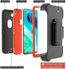 img 2 attached to Ultimate Protection: Heavy Duty Shockproof Moto G Fast Case with Belt Clip and Kickstand