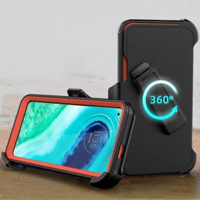 img 3 attached to Ultimate Protection: Heavy Duty Shockproof Moto G Fast Case with Belt Clip and Kickstand