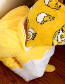 img 2 attached to 🐣 Cute Gudetama Pillow Blanket Hand Warmer Sets - Decorative Throw Pillow for Home Office Sofa - Stuffed Toys Back Cushion for Gifts (Square)