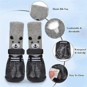 img 3 attached to 🐾 LHOTSE Dog Boots Paw Protector: Waterproof, Reflective, Skid-Proof Shoes for Small to Large Dogs (2 Sizes Available)