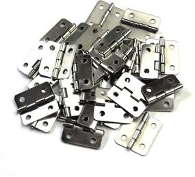 img 1 attached to 💼 50 Sets of Silver Tone Mini Box Hinges + 200 Replacement Screws for Wood Jewelry Boxes