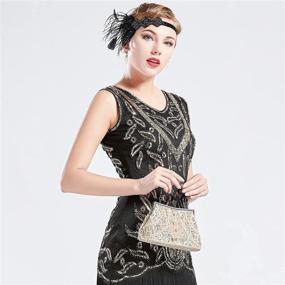 img 1 attached to 👜 BABEYOND 1920s Flapper Clutch: Gatsby Pearl Handbag Roaring 20s Evening Clutch with Beaded Bag - Gatsby Costume Accessories for 1920s Theme Parties