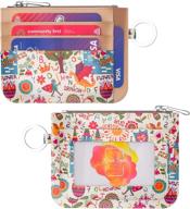 credit holder pocket wallet flower logo