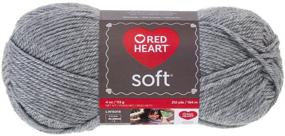 img 1 attached to 🧶 Light Gray Heather Soft Yarn by Red Heart (E728.9440)