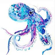 painting paint number watercolor octopus logo