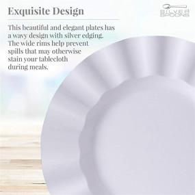 img 2 attached to DISPOSABLE PLATES Plastic Dishes Elegant Food Service Equipment & Supplies