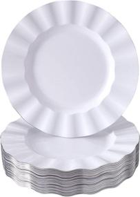 img 4 attached to DISPOSABLE PLATES Plastic Dishes Elegant Food Service Equipment & Supplies