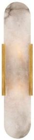 img 3 attached to 🔮 Contemporary Marble Frosted Glass Wall Sconce Lamp with Gold Border - NIUYAO Wall Light for Indoor Decoration and Lighting