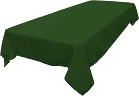 img 1 attached to 🌿 Linen Blend Rectangular Tablecloth in Emerald Green