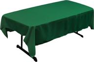 🌿 linen blend rectangular tablecloth in emerald green logo