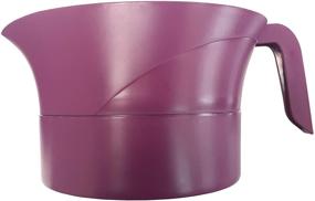 img 1 attached to Efficient PaperlessKitchen Meat Strainer Set - Heat Resistant Plastic Colander for Easy Straining of 🍴 Ground Beef Grease, Pasta, Vegetables & Jellies - Serves Up to 3lbs - 3 Pcs Set (Purple)