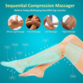 img 3 attached to 🦵 Sotion Pro Leg Massager for Circulation and Muscle relaxation - Foot, Calf, and Thigh Massage Air Compression Machine with Travel Bag - Sequential Therapy Device Perfect Gift for Dad and Mom