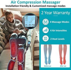 img 2 attached to 🦵 Sotion Pro Leg Massager for Circulation and Muscle relaxation - Foot, Calf, and Thigh Massage Air Compression Machine with Travel Bag - Sequential Therapy Device Perfect Gift for Dad and Mom