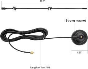 img 3 attached to 📶 Расширенный диапазон сигнала: улучшенная антенна AMTIFO Longer/Stronger с усилением 7 дБ и кабелем длиной 13.5 футов для беспроводных систем и устройств резервного камеры.