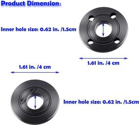 img 2 attached to 🔩 Ketofa Flange Nut Set for De-walt Ryobi Milwaukee Black & Decker Angle Grinders - Metal Inner Outer Flange Nut Parts, Replacing 224399-1, 193465-4, and 224568-4 (2 Sets)