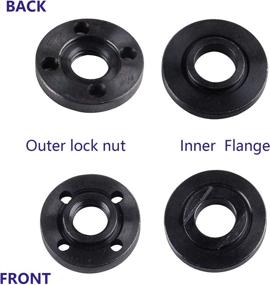 img 3 attached to 🔩 Ketofa Flange Nut Set for De-walt Ryobi Milwaukee Black & Decker Angle Grinders - Metal Inner Outer Flange Nut Parts, Replacing 224399-1, 193465-4, and 224568-4 (2 Sets)