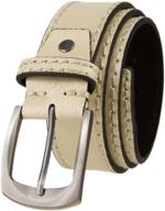 cable stitch genuine leather white men's accessories in belts logo