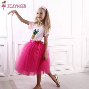 img 1 attached to 🎀 Пушистая лента Zcaynger для девочек и юбки и жакеты с 5 слоями танцевального наслаждения