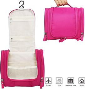 img 2 attached to 💧 Waterproof Hanging Travel Makeup Bag - Large Cosmetic Organizer Toiletry Bag for Women and Men