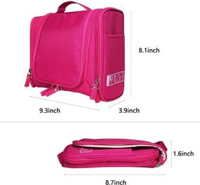 img 1 attached to 💧 Waterproof Hanging Travel Makeup Bag - Large Cosmetic Organizer Toiletry Bag for Women and Men