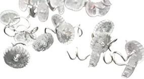 img 1 attached to 📌 Upholstery Twist Pins - 60 Pack: Secure Bed Sheets and Skirts with Clear Plastic Heads and Nickel Plated Steel Pins