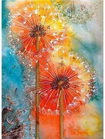 img 4 attached to Dandelions 5D Diamond Painting Kit: Create Stunning Wall Decor with Square Diamonds