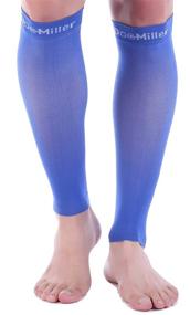 img 4 attached to 🔵 Doc Miller Calf Compression Sleeve - Graduated Pressure 20-30mmHg Support Socks for Men & Women - Restless Legs, Shin Splints, Varicose Veins, Travel & Recovery - Blue, Large (1 Pair)