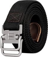 👖 durable and adjustable: drizzte plus size 39-75'' long double d ring men's canvas cloth web belt логотип