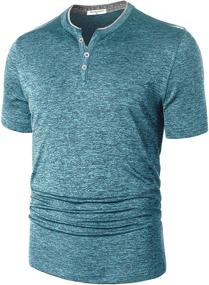 img 3 attached to 👕 Derminpro Casual Heather Sleeve Athletic Men's Shirts: Stylish and Comfortable Clothing