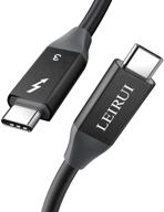 leirui thunderbolt 3 cable: 3 feet, 40gbps transfer, 100w charging | 5k uhd display support | thunderbolt 3 certified usb c to c cable | compatible with usb 3.1 gen 1 & 2 | ideal for type-c hub, adapter & devices logo
