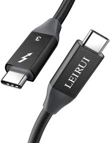 img 4 attached to LEIRUI Thunderbolt 3 Cable: 3 Feet, 40Gbps Transfer, 100W Charging | 5K UHD Display Support | Thunderbolt 3 Certified USB C to C Cable | Compatible with USB 3.1 Gen 1 & 2 | Ideal for Type-C Hub, Adapter & Devices