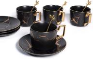 golden print saucer ceramics black логотип