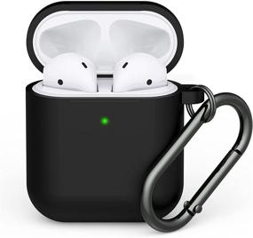 img 4 attached to Чехол LELONG из мягкого силикона для Airpods с карабином - премиум защитный чехол для зарядного футляра Apple Airpods 2/1 - для мужчин/женщин [видим индикатор заряда]