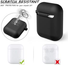 img 2 attached to LELONG Soft Silicone Airpods Case Cover with Keychain - Premium Protective Cover for Apple Airpods 2nd/1st Charging Case - Men/ Women [Front LED Visible]