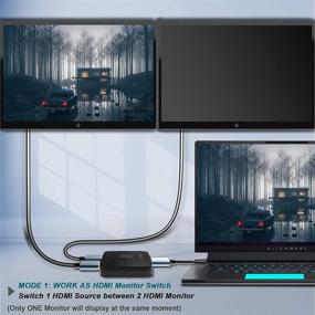 img 3 attached to 🔀 4K HDMI переключатель - BENFEI HDMI переключатель для Firestick, Xbox, PS4, Roku HDTV - Поддерживает 4K, 3D, HD 1080P - 2 входа 1 выход, 1 вход 2 выхода совместимый